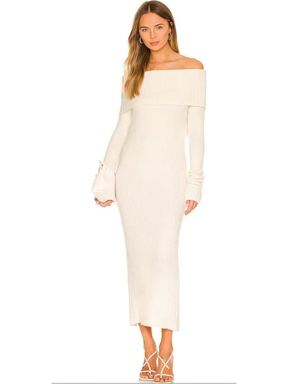 LE SUPERBE OFF THE SHOULDER JACKPOT KNIT DRESS